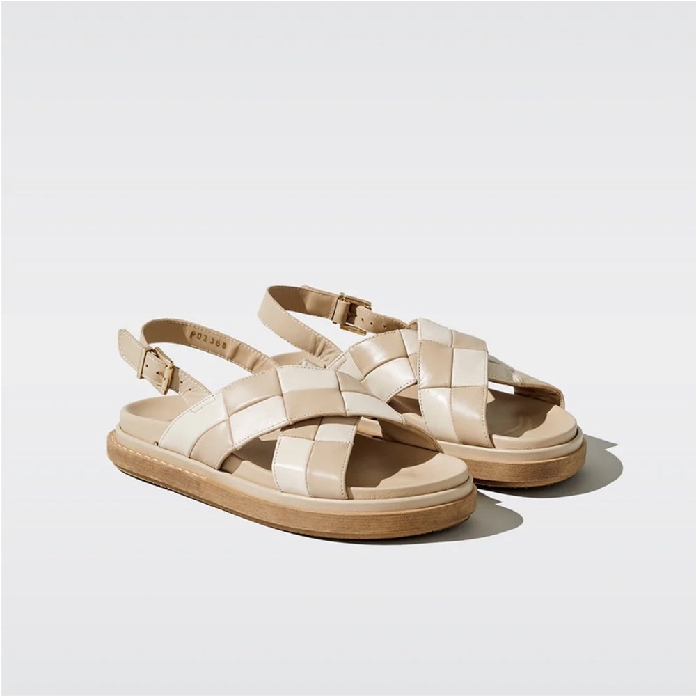 ALOHAS Beige Woven Sandals